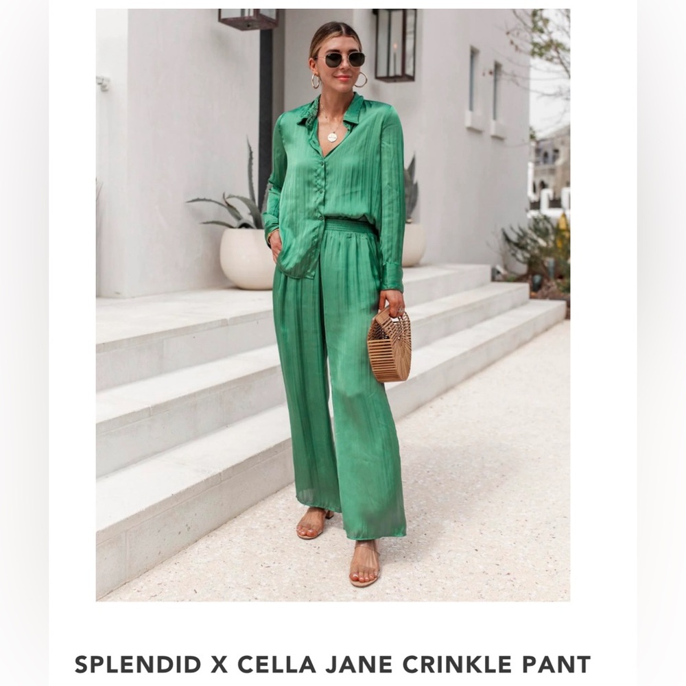 Splendid x Cella Jane Green Crinkle Set
